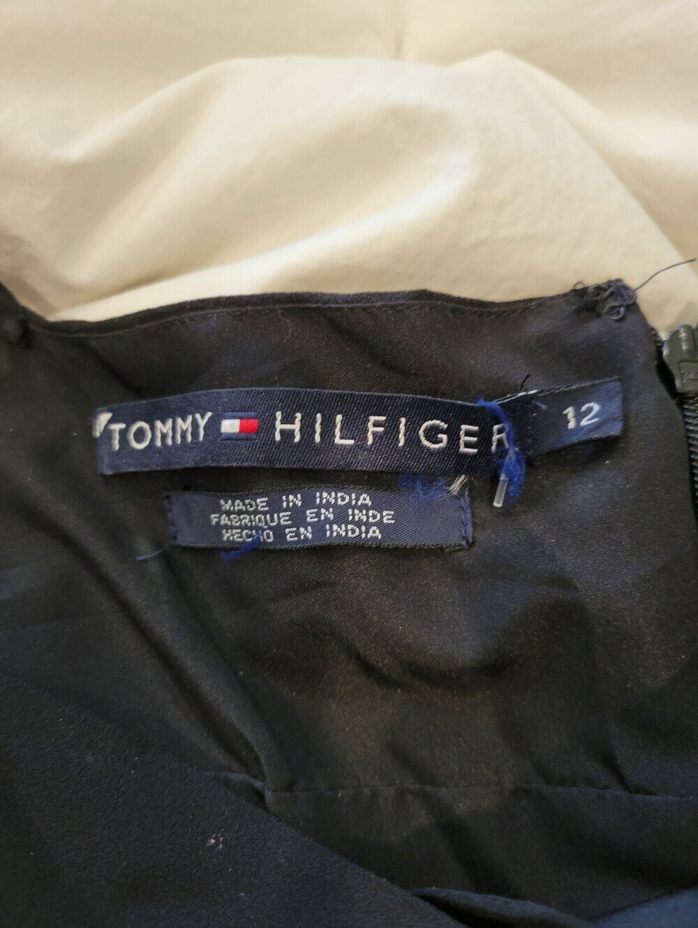 Tommy Hilfiger Black 100% Silk Maxi Dress Spagetti Straps Lined Size 12 - Picture 5 of 9